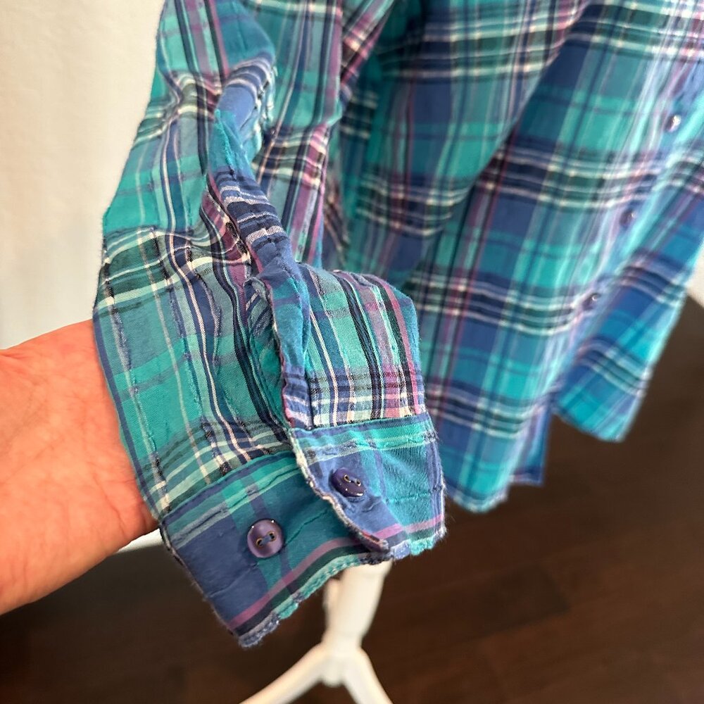 ALLISON DALEY Ultramarine Blue Plaid Top - Picture 5 of 9